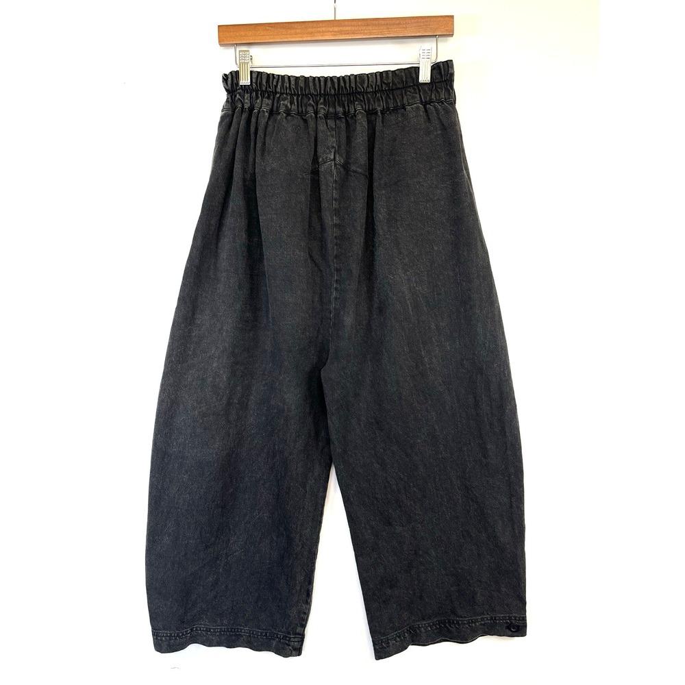 Free People Womens Cool Harbor Wide Leg Pleated Pants Size XS Black Barrel Boho - Picture 7 of 14
